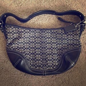 Coach Demi Purse Black Logo Print